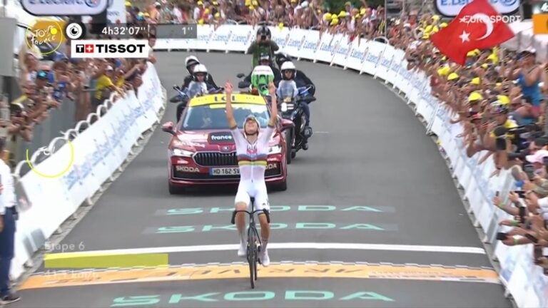 Tadej Pogacar vainqueur à Gavarnie sur la 6e étape du Tour de France