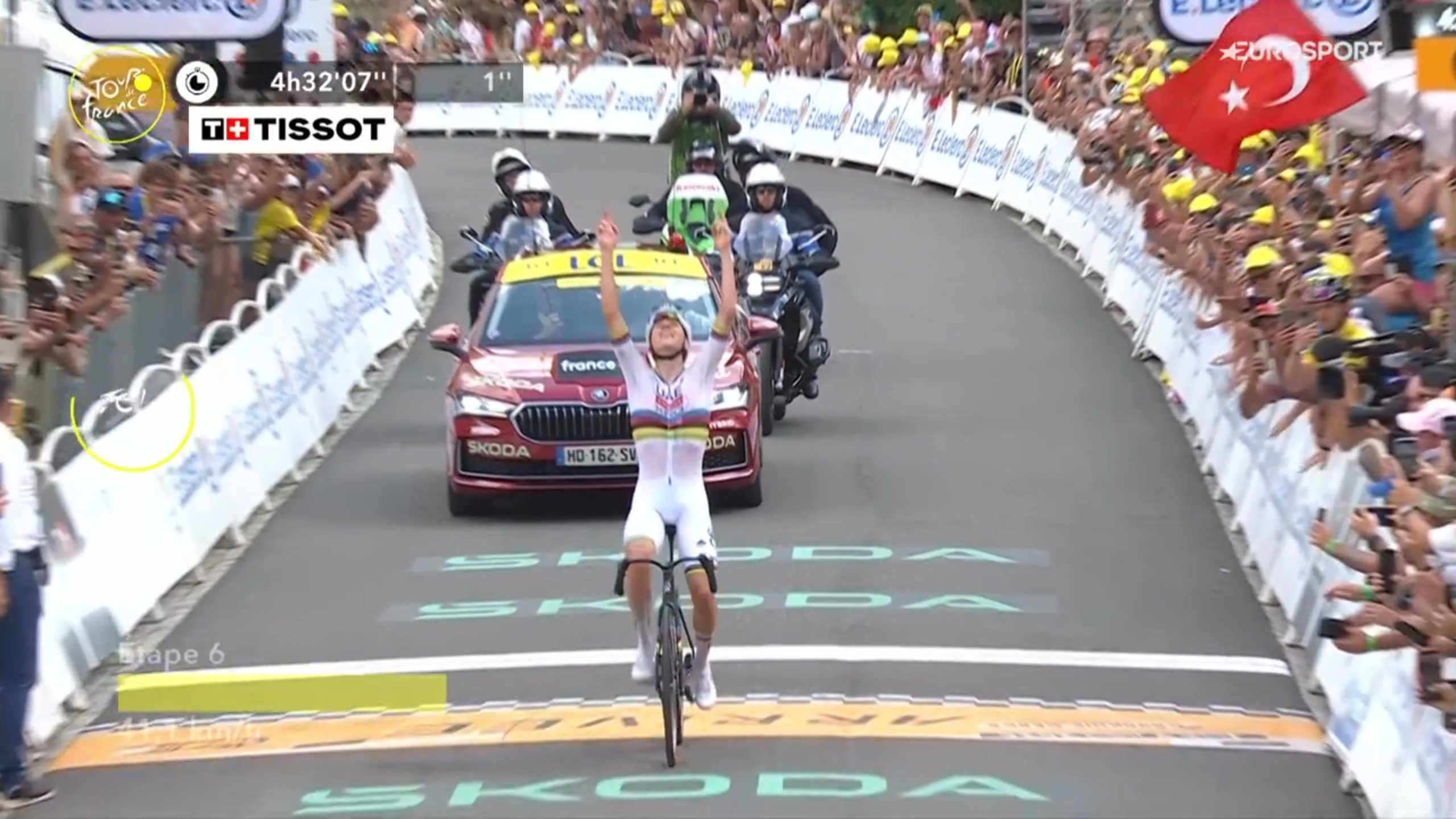 Tadej Pogacar vainqueur à Gavarnie sur la 6e étape du Tour de France