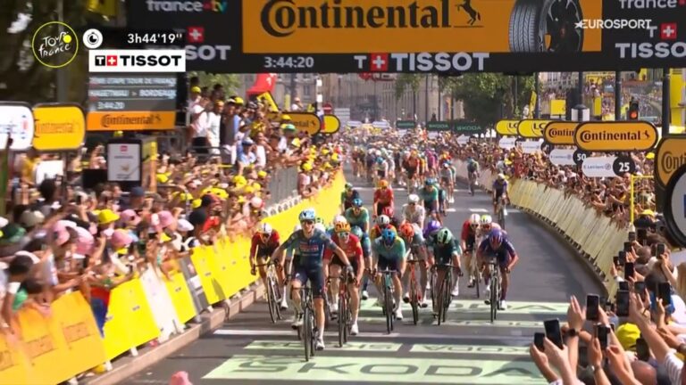 Tim Merlier vainqueur au sprint à Bordeaux sur le Tour de France